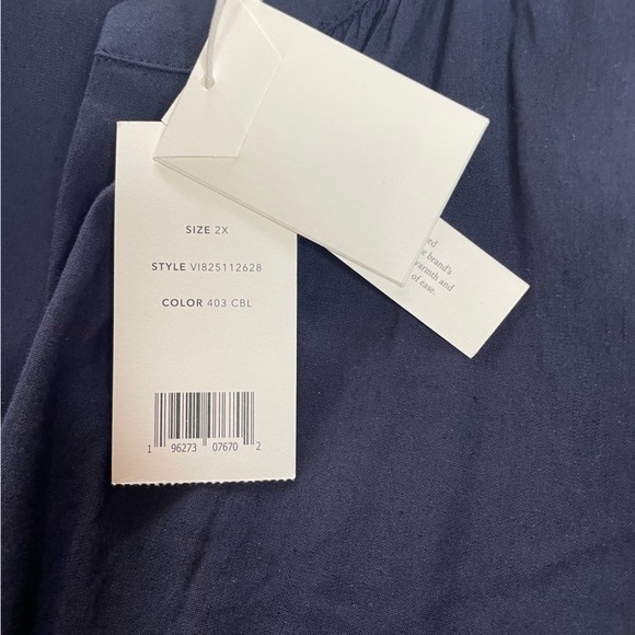 Vince Flutter Sleeve Linen Blend Top  sz 2X - Picture 3 of 6